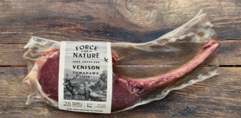 Force of Nature venison tomahawk steak